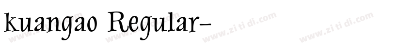 kuangao Regular字体转换